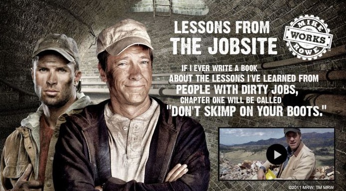 Mike Rowe Behind CAT Work Boots