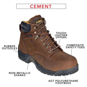 cement construction boots